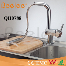 China Sanitary Ware Chromed Brass Cold and Hot Water Sink Pull out Kitchen Faucet